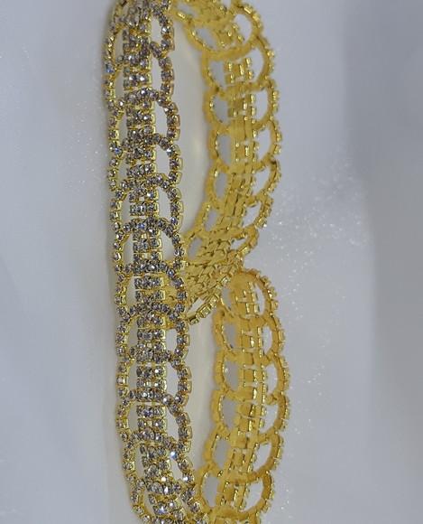 Cinto de strass Dourado