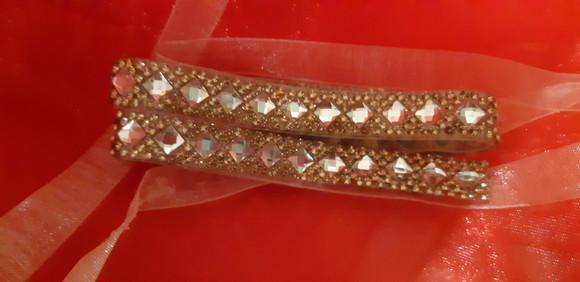 Cinto de strass dourado e prata 1 cm