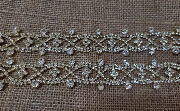 Cinto de Strass Dourado Luxo