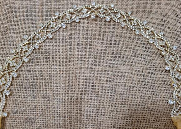 Cinto de Strass Dourado Luxo