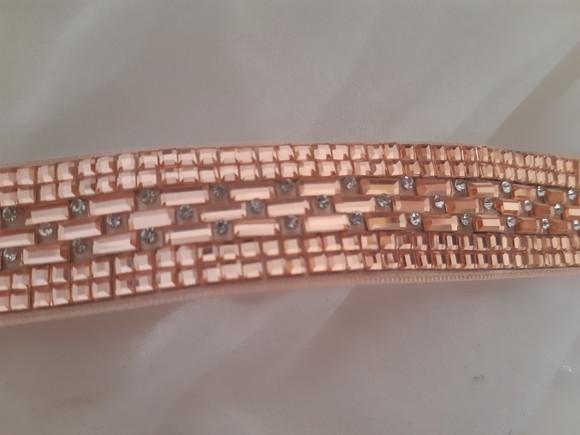 Cinto de Strass e Mini Espelhos Rosé Gold