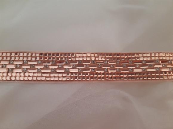 Cinto de Strass e Mini Espelhos Rosé Gold