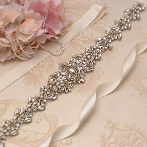 Cinto de Strass em Metal Dourado