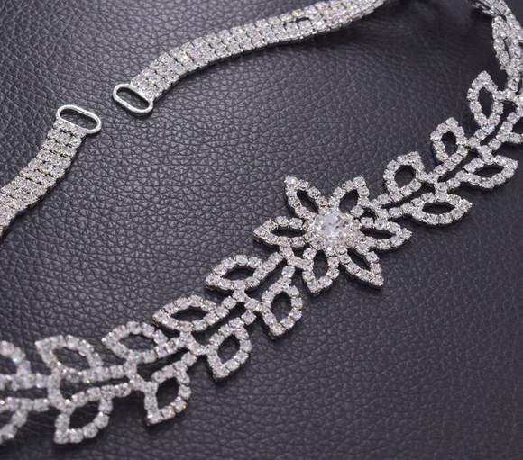 Cinto de Strass Flor e Folhas 3 Cores