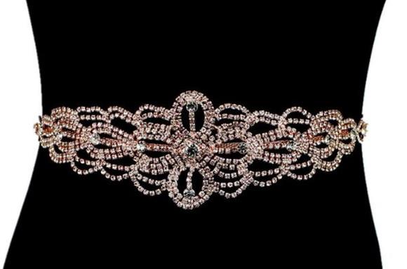 Cinto de strass Flor para vestido de noiva ou de festa