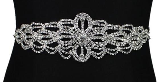 Cinto de strass Flor para vestido de noiva ou de festa