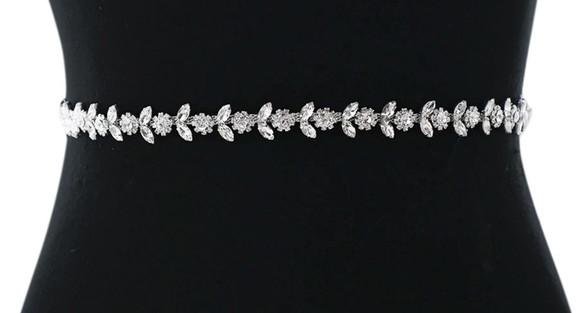 Cinto de Strass Flores de Cristal