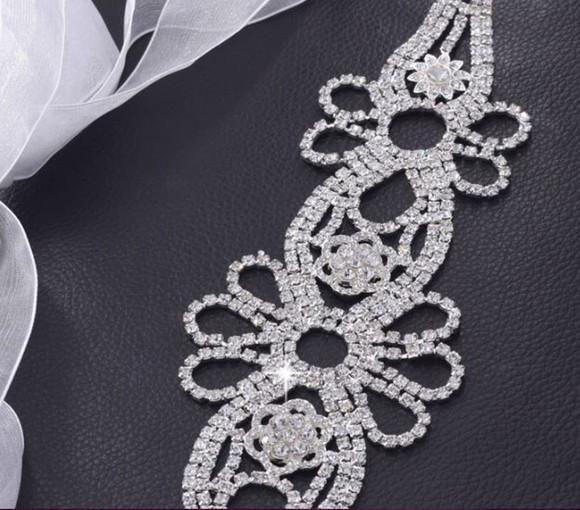 Cinto de strass flores de cristal 3 cores