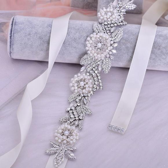 Cinto de Strass Flores de Pérola