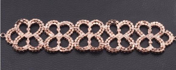 Cinto de strass folhas p/ vestido noiva ou festa (4 cores)