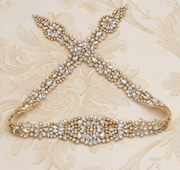 Cinto de Strass Grande Aplique 80cm