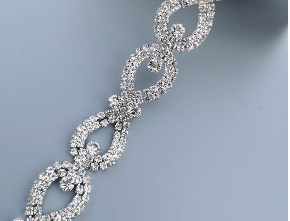 Cinto de Strass Laços Prata