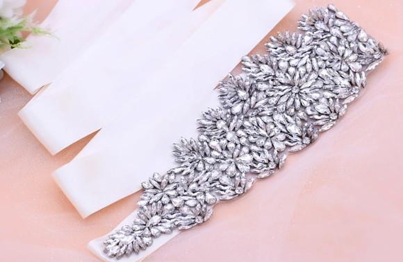Cinto de Strass Luxo Bordado Largo
