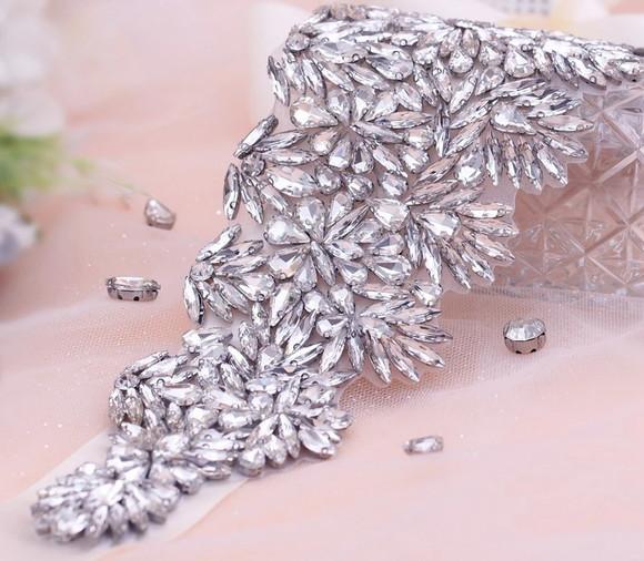 Cinto de Strass Luxo Bordado Largo