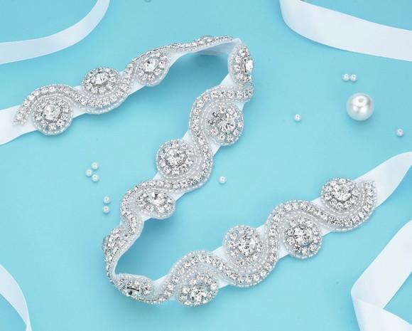 Cinto de strass ondas para vestido de noiva ou de festa