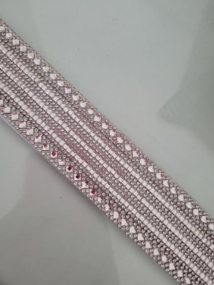 Cinto De Strass Prata Cintura Inteira