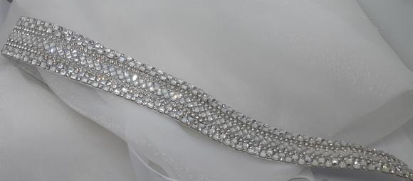 Cinto de Strass Prata com Mini Espelhos