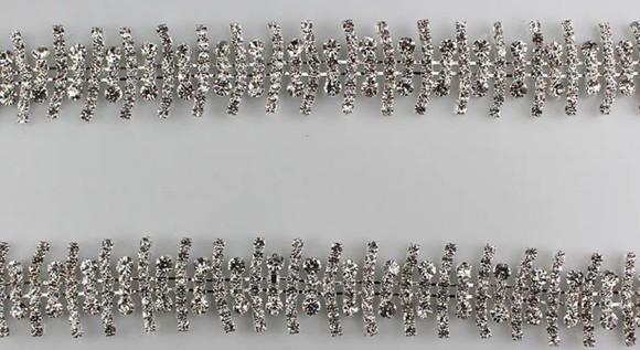 Cinto de Strass Prata Design Moderno
