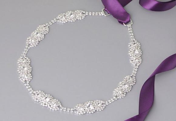 Cinto de Strass Prata Delicado p/ Vestido Festa e Noiva