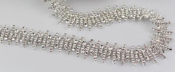 Cinto de Strass Prata Design Moderno