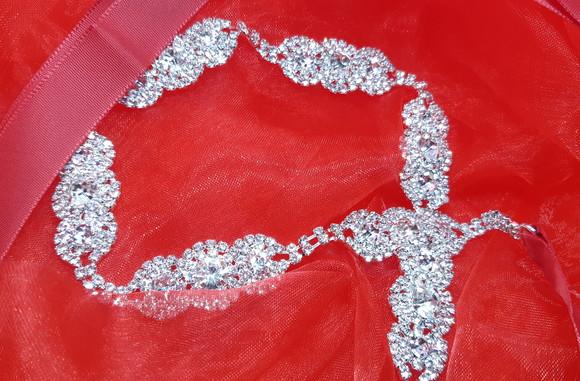 Cinto de Strass Prata Delicado p/ Vestido Festa e Noiva