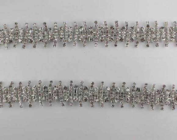 Cinto de Strass Prata Design Moderno