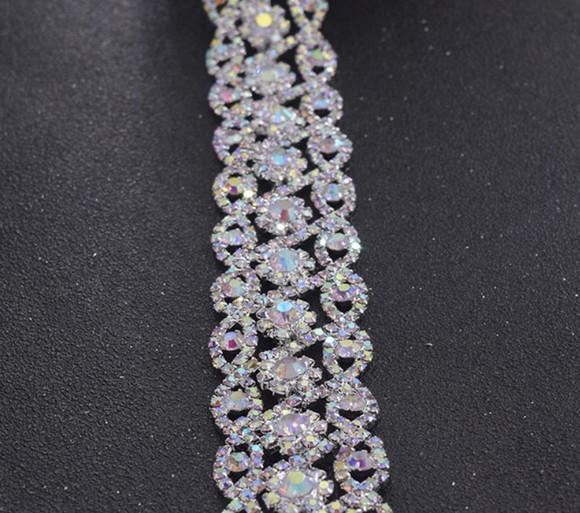 Cinto de strass prata Luxo para noivas