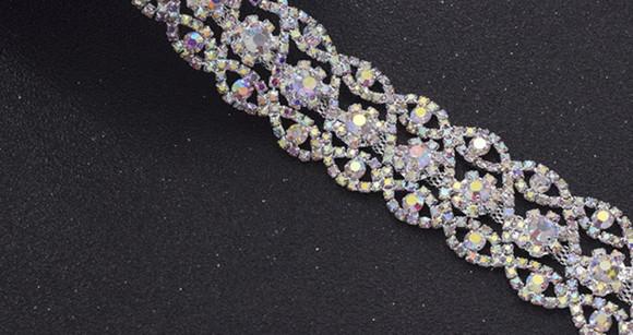Cinto de strass prata Luxo para noivas