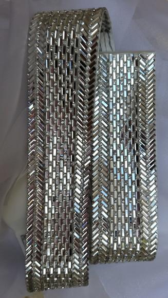 Cinto de Strass Prata Largura 5cm para Vestido de Festa