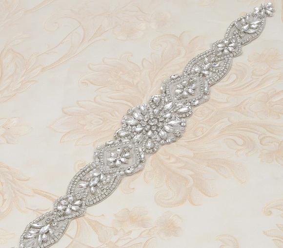 Cinto de strass prata luxuoso