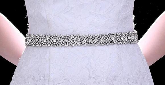 Cinto de Strass Prata Luxuoso