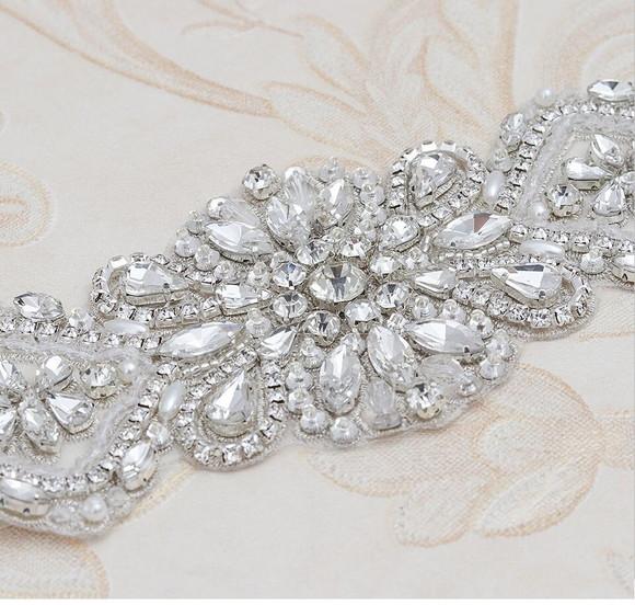 Cinto de strass prata luxuoso