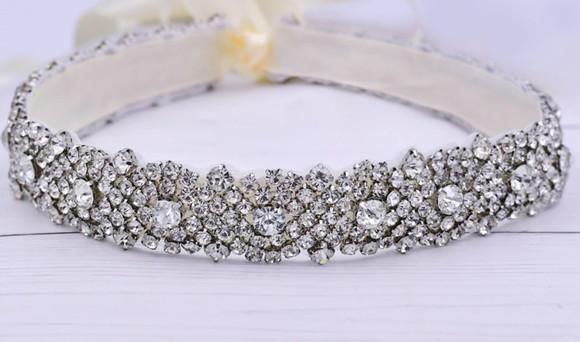 Cinto de Strass Prata Luxuoso