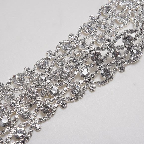 Cinto de Strass Prata Luxuoso