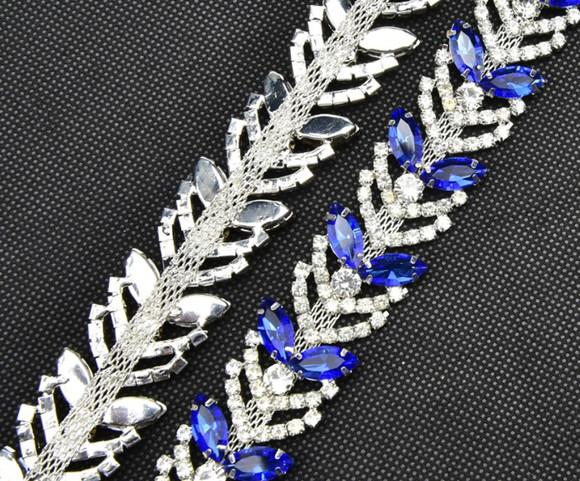 Cinto De Strass Prata Ou Azul Com Prata