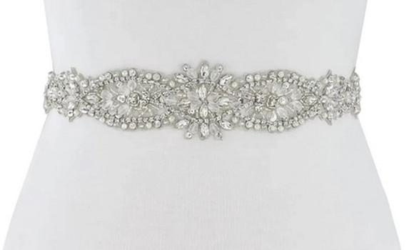 Cinto de Strass Prata para Vestido de Noiva ou Festa