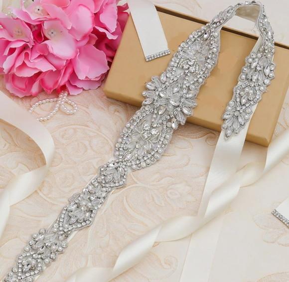 Cinto de Strass Prata para Vestido de Noiva ou Festa