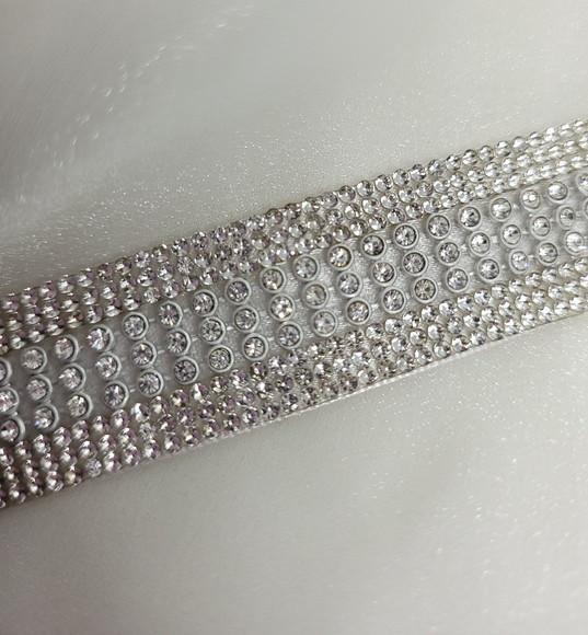 Cinto de Strass Prata Sob Medida