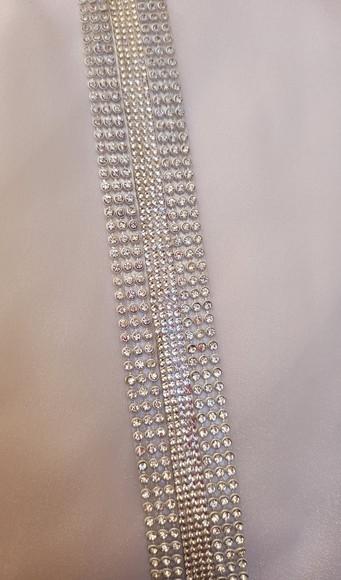 Cinto de Strass Prata Sob Medida 5cm Largura