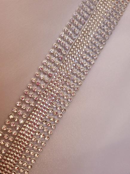 Cinto de Strass Prata Sob Medida 5cm Largura