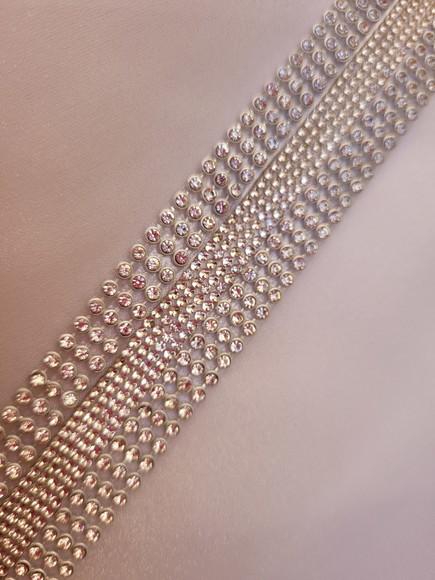 Cinto de Strass Prata Sob Medida 5cm Largura