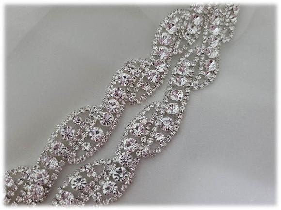 Cinto de Strass Prata Trançado