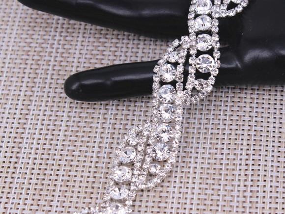 Cinto de Strass Prata Trançado
