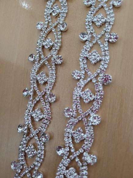 Cinto de Strass Renda de Prata