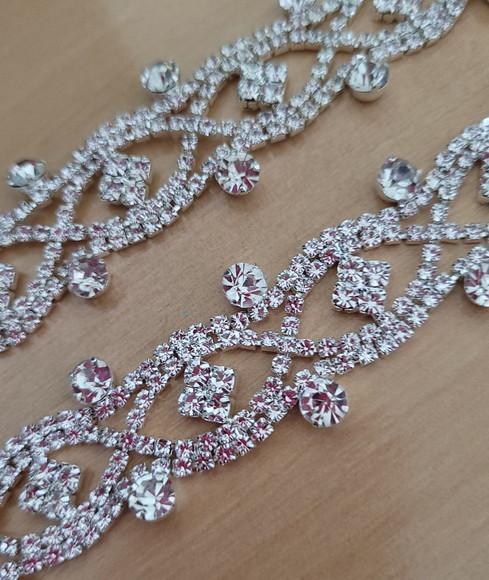 Cinto de Strass Renda de Prata