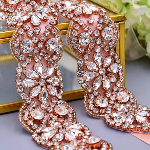 Cinto de Strass Rosé Gold Tam G 90cm