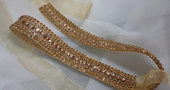 Cinto Dourado de Strass