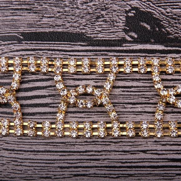 Cinto Dourado Rede de Strass