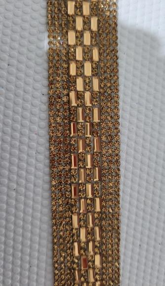 Cinto Dourado Texturas 5cm de Largura