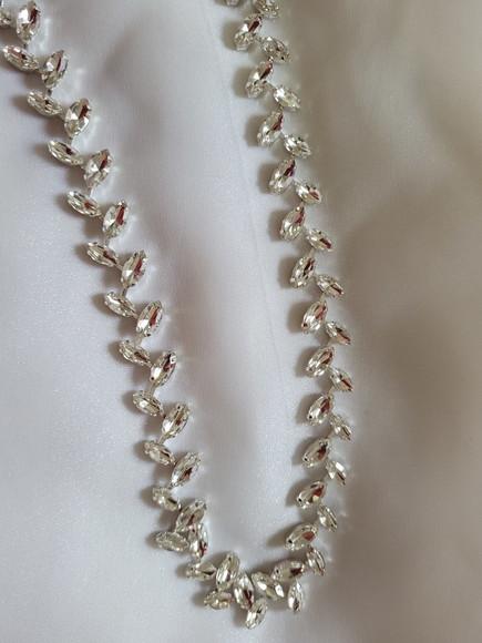 Cinto Folhas de Strass Prata Delicado